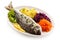 Fish dish - roasted dorada and vegetables