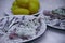 fish dish with young matjes  anchovies  onions  yogurt sauce and potatoes