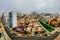 Fish-Eye of Lima capital of Peru wrapped in the typical GarÃ¹a fog