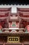 Fish eye view on front facade Buddha Tooth Relic Temple, Singapore