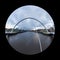 A Fish Eye View of the Gateshead Millennium Bridge