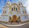 Fish eye view at the Orthodox church in Salonta, Romania