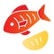 Fish flat icon. Fishing color icons in trendy flat style. Seafood gradient style design, designed for web and app. Eps