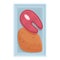 Fish food airline icon, cartoon style