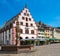 Fish fountain Fischbrunnen on Minster Square is the oldest and most magnificent fountain in the city of Freiburg. Baden