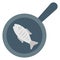 Fish frying, fried fish Color Vector Icon which can be easily modified or edited
