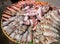 Fish and garlic drying in the sunny day