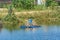 Fish growing ponds and migrating birds in Israel