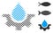 Fish Halftone Water Drop Service Cog Collage