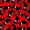 Fish hammer pattern seamless. Hammerhead shark background. marine predator texture