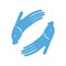 Fish hand design icon