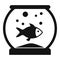 Fish home aquarium icon, simple style