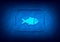 Fish icon abstract digital design blue background