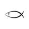 Fish icon, Christian Ichthys Fish symbol icon