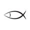 Fish icon, Christian Ichthys Fish symbol icon