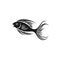 Fish Icon, Sea Animal Symbol, Minimal Fish Silhouette