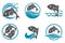 Fish icon set