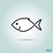 Fish line icon