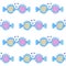 Fish love. Funny seamless pattern with kisses and hearts on white background