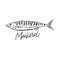 Fish Mackerel. Hand drawn vector illustration. Engraving style.