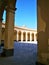 Fish Market Square in Trapani city, Sicily region, Italy. History, arches, light and tourism