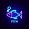 Fish Neon Label