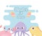 Fish octopus crab snails life cartoon under the sea