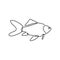Fish one line drawing. vector illustration minimalism style