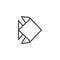 Fish origami line icon