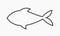 Fish outline shape icon