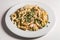 Fish Penne Pasta Al Dente with Salmon