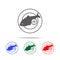 Fish on a plate simple black eating icon. Elements of food multi colored icons. Premium quality graphic design icon. Simple icon f