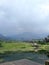 Fish pond at the shadow of the mountain