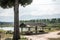 Fish pond with small huts in Thai country