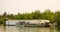 A fish processing barge in northern canada