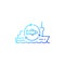 Fish processing vessel gradient linear vector icon