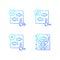 Fish products sterilization gradient linear vector icons set