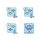Fish products sterilization RGB color icons set