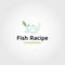 Fish recipe competition vector logo design idea