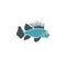 Fish related icon on background for graphic and web design. Simple illustration. Internet concept symbol for website