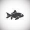Fish related icon on background for graphic and web design. Simple illustration. Internet concept symbol for website