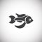 Fish related icon on background for graphic and web design. Simple illustration. Internet concept symbol for website