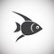 Fish related icon on background for graphic and web design. Simple illustration. Internet concept symbol for website