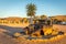 Fish River Canyon, Namibia - 10 07 2018:  Abandoned car in the desert of Namibia.