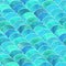 Fish scale wave japanese seamless pattern