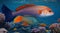 fish in the sea, close-up of tropical fish in the sea, underwater life, fish in undersea, colored fishes in the sea