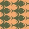 Fish seamless pattern. Esher style.