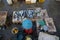 A fish sellers in the jimbaran bali fish market. He sells various types of fresh fish that have just been caught