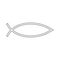 Fish sign. Christianity Ichthys Fish symbol icon. Element of cyber security for mobile concept and web apps icon. Thin line icon
