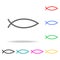 Fish sign. Christianity Ichthys Fish symbol icon. Elements in multi colored icons for mobile concept and web apps. Icons for websi